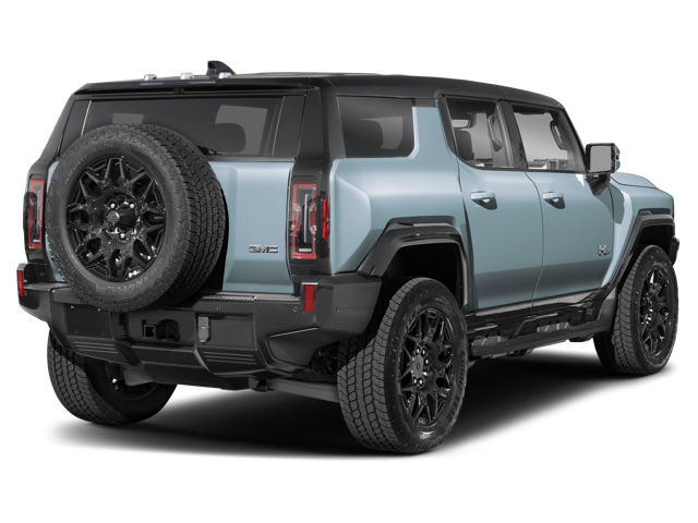 Rear side view of 2025 GMC Hummer EV SUV