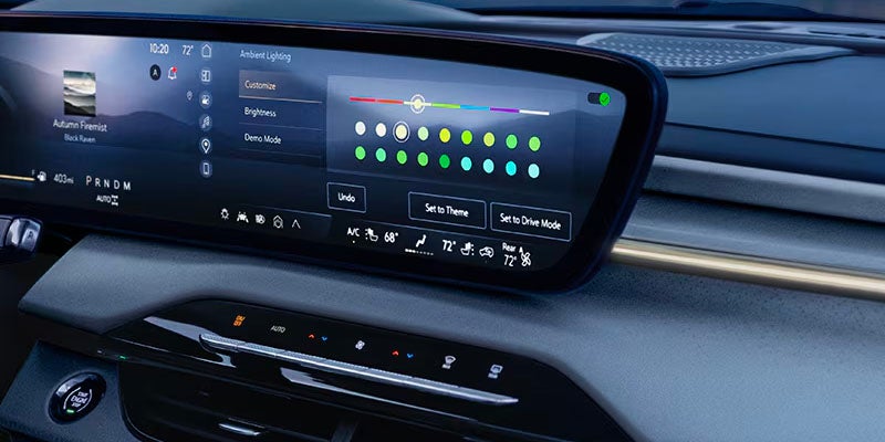 close up view of 2025 Buick Enclave dashboard touch screen