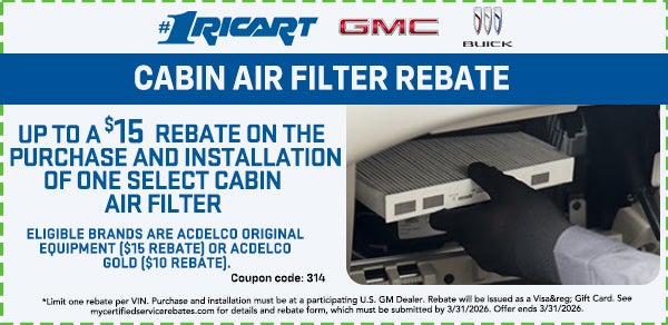 Cabin Air Filter Rebate